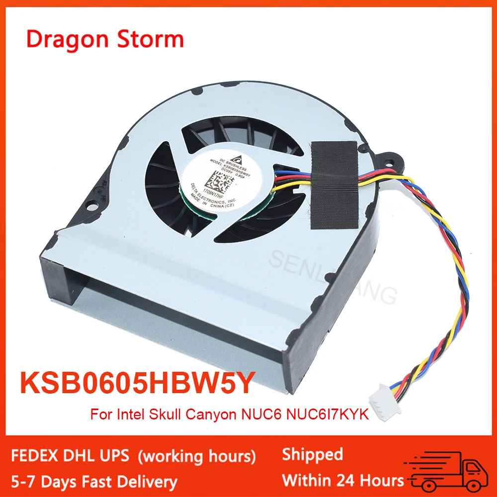 para Intel Caveira Canyon Nuc6i7kyk Nuc6 i3 i5 i7 Cpu Ventilador de Refrigeração Ksb0605hb Ksb0605hbw5y 132300u9000 Dc5v 0.6a 4pin 1709n17hf Novo