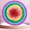 NEW 300g Cotton Lace Mixed Strand Hand Wound Cake Thread Gradient Section Dyed Milk Cotton Shawl Scarf Sweater Thread 3