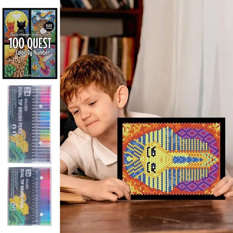 Paint By Number Color By Number Easy Coloring Pages Color By Number Coloring Book To Create Stunning Artworks For Kids Adults