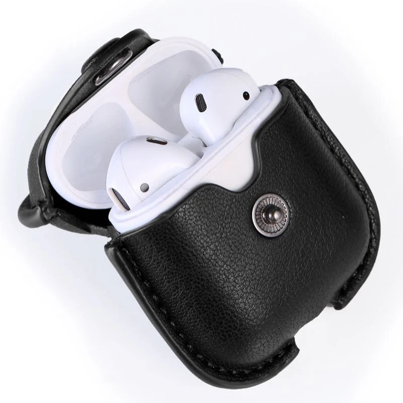 

Роскошный кожаный чехол для наушников Apple Airpods 1 2 pro с брелоком