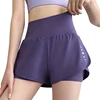 Women's High Waisted Sports Short Yoga Tennis Running Pilates Bottom with Pockets Tight Fitting Fake Two Pieces Sports Pants 5