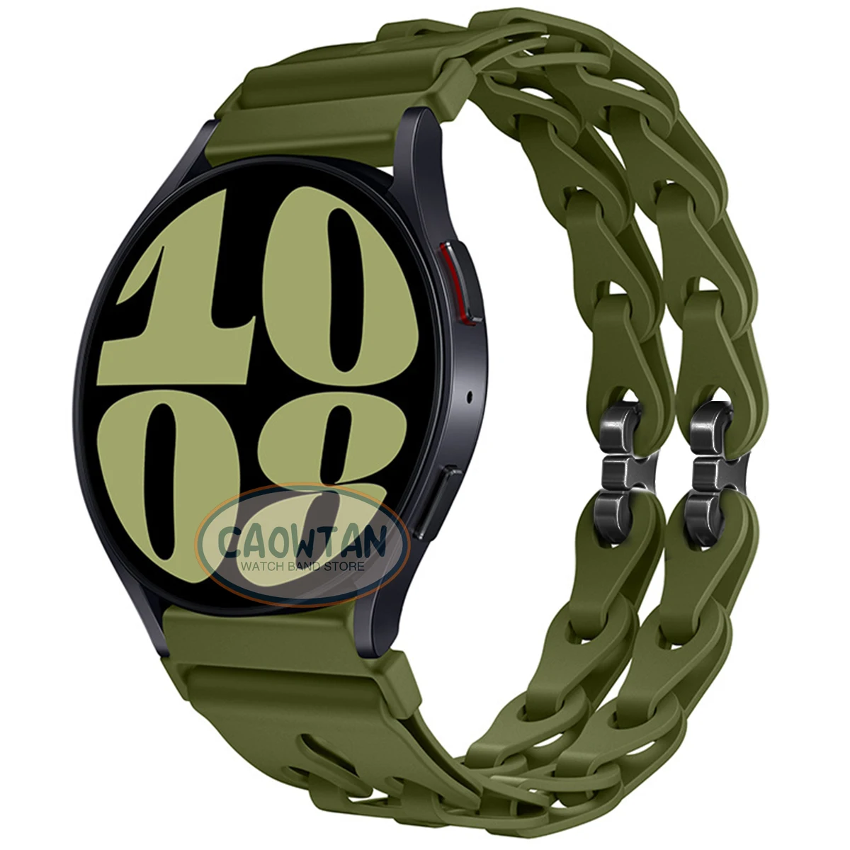 Stylish Silicone Chain Strap for Smartwatches - Multiple Sizes Available
