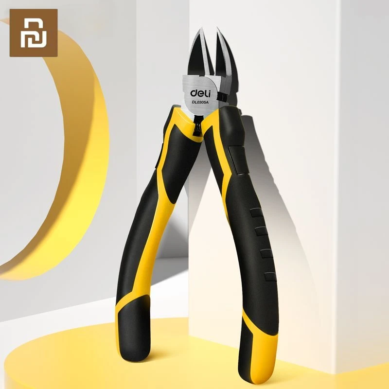 

Xiaomi Deli Diagonal Pliers CR-V Plastic Pliers 5 / 6 Inch Jewelry Wire and Cable Cutter Cutting Side Scissors Repair Hand Tools