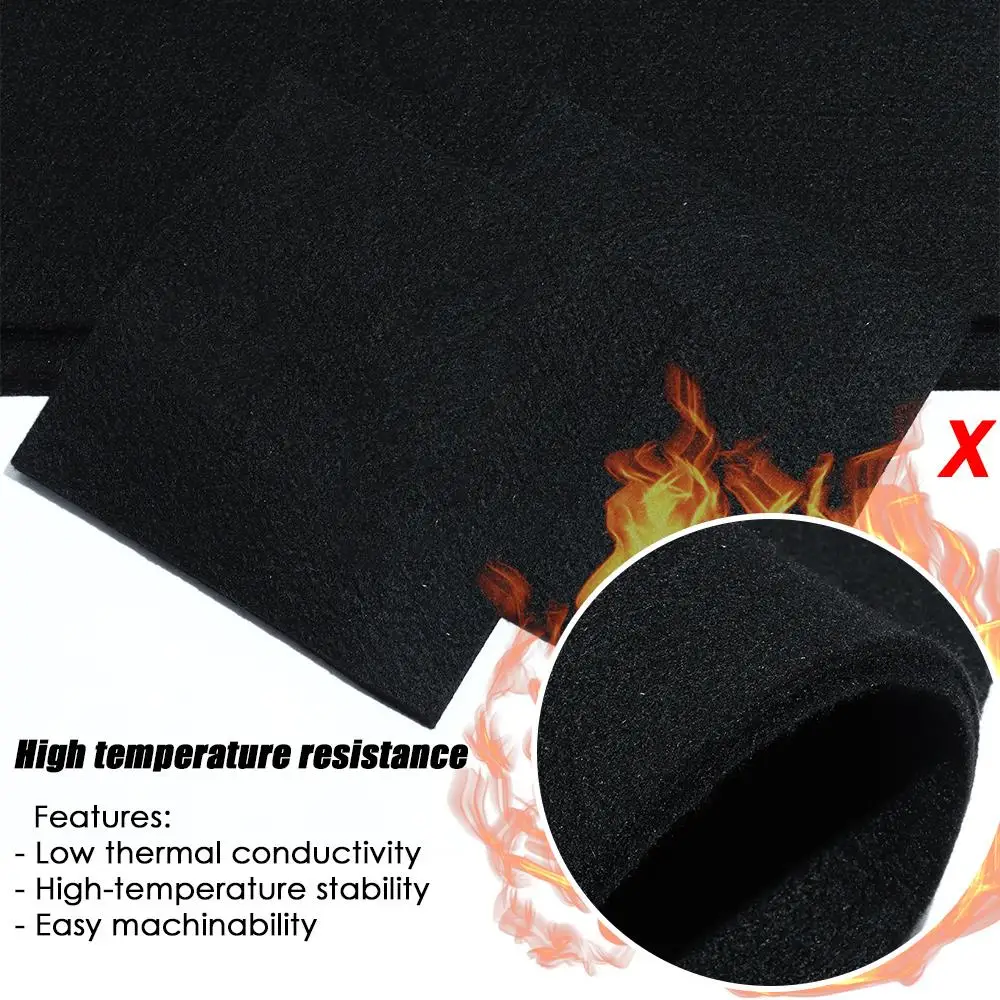 Graphite Felt Carbon Fiber Welding Protective Blanket 5mm Practical Protective Sheet High Temp Welding Blanket