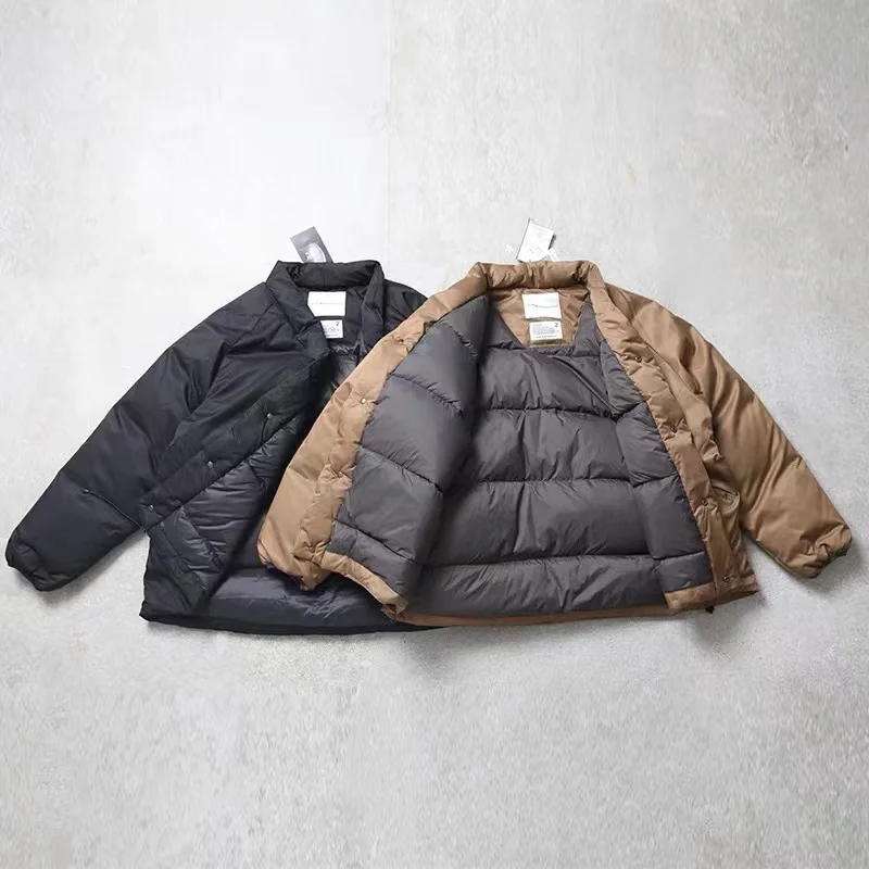 WTAPS Winter men's new pure color vertical collar coat waterproof outdoor leisure light warm down jacket