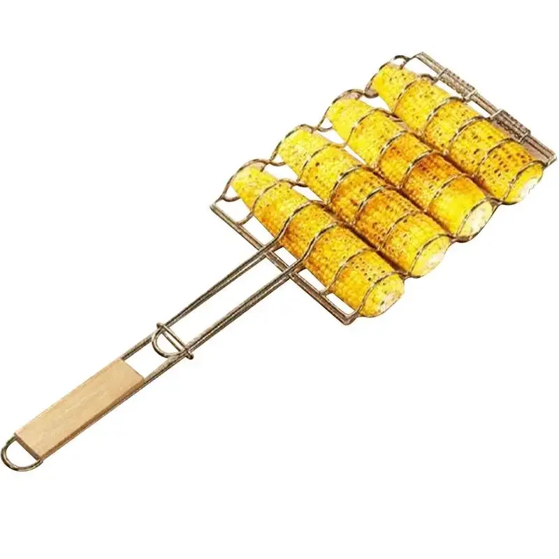 

Corn Grill Net Clip Portable BBQ Grill Mesh Clamp Cooking Roast Steak Tool BBQ Rack For Fish Shrimp Vegetables Barbeque Griller