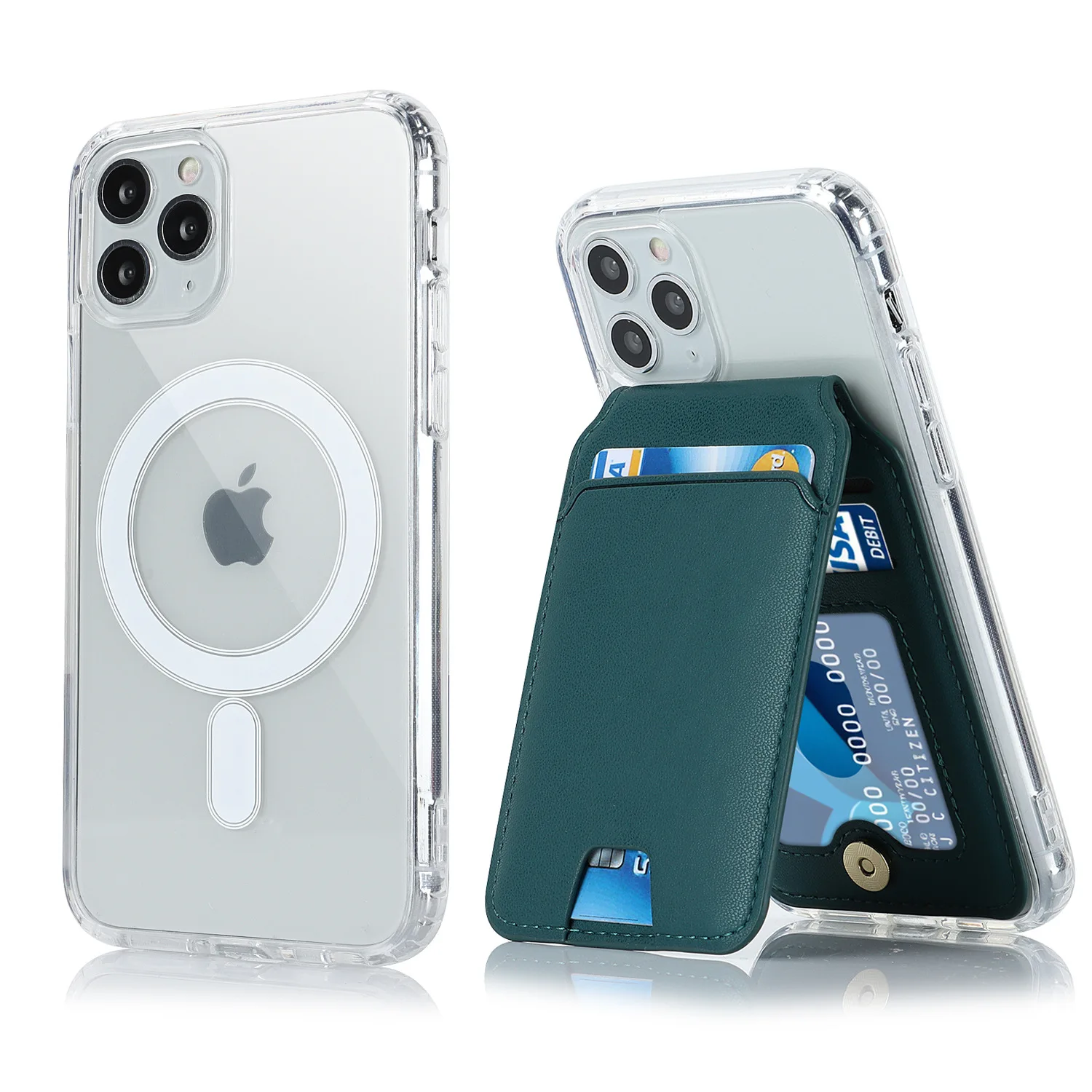 Versatile Magnetic PU Leather Phone Card Wallet