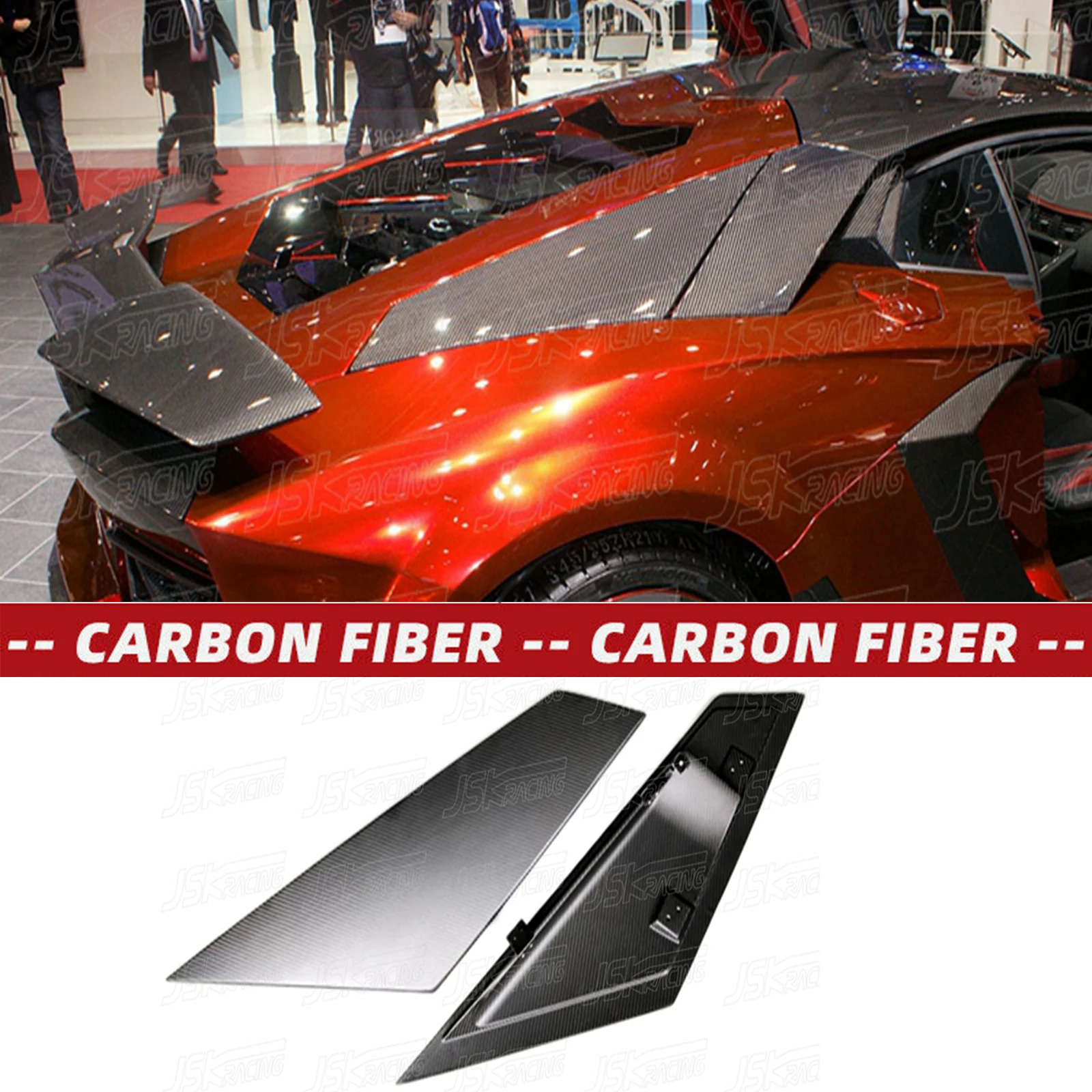 

Carbon Fiber Rear Intake Panel(Bat Wing)(1 Pair) For Lambo Aventador Lp700-4 2011-2015(JSKLBAD11016)