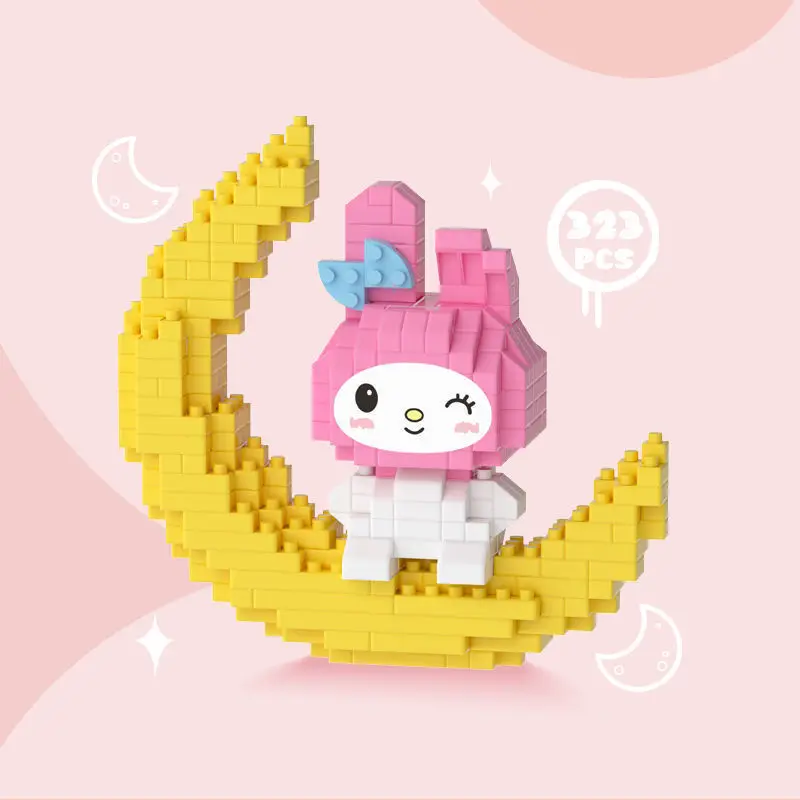 Cartoon Micro particles Assembly Building blocks Children puzzle toys comic periphery Fun Cinnamoroll Holiday gifts children building blocks