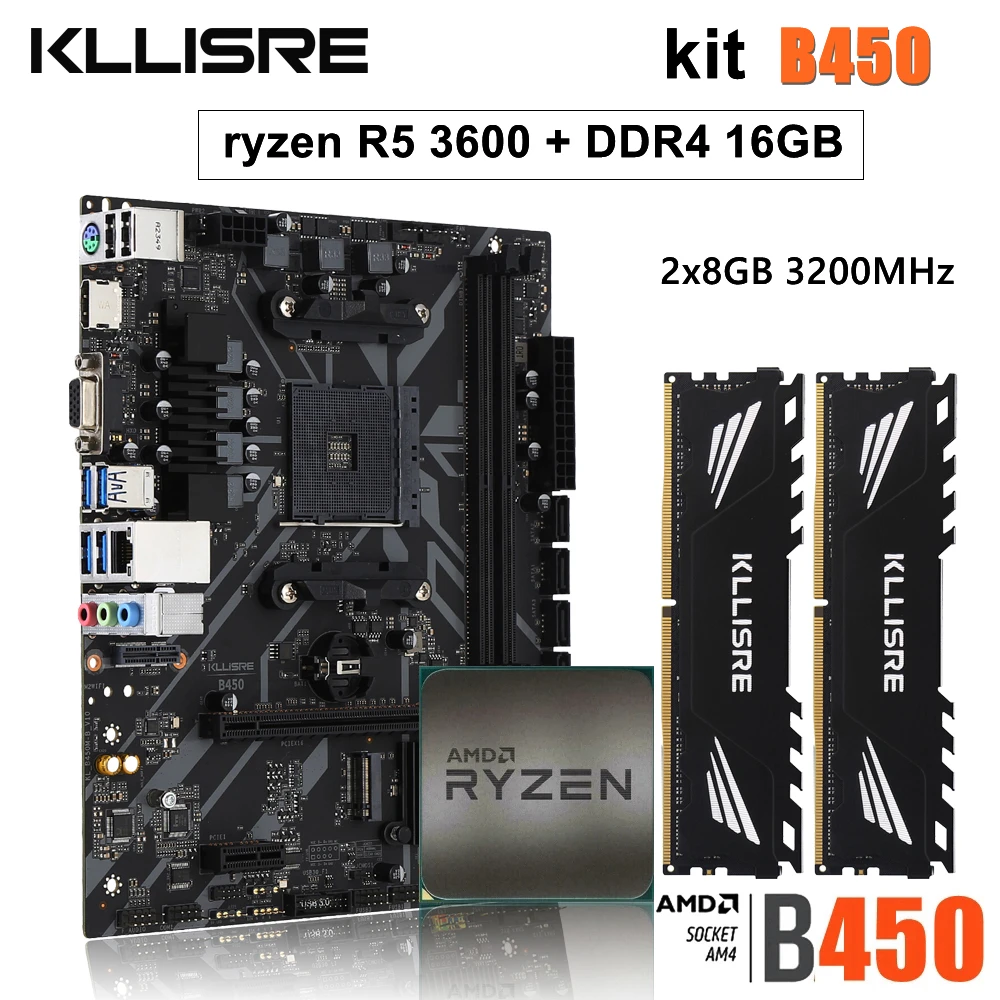CPU マザーボードセット 3600X B450 AMD Ryzen 5 3600と GIGABYTE B450