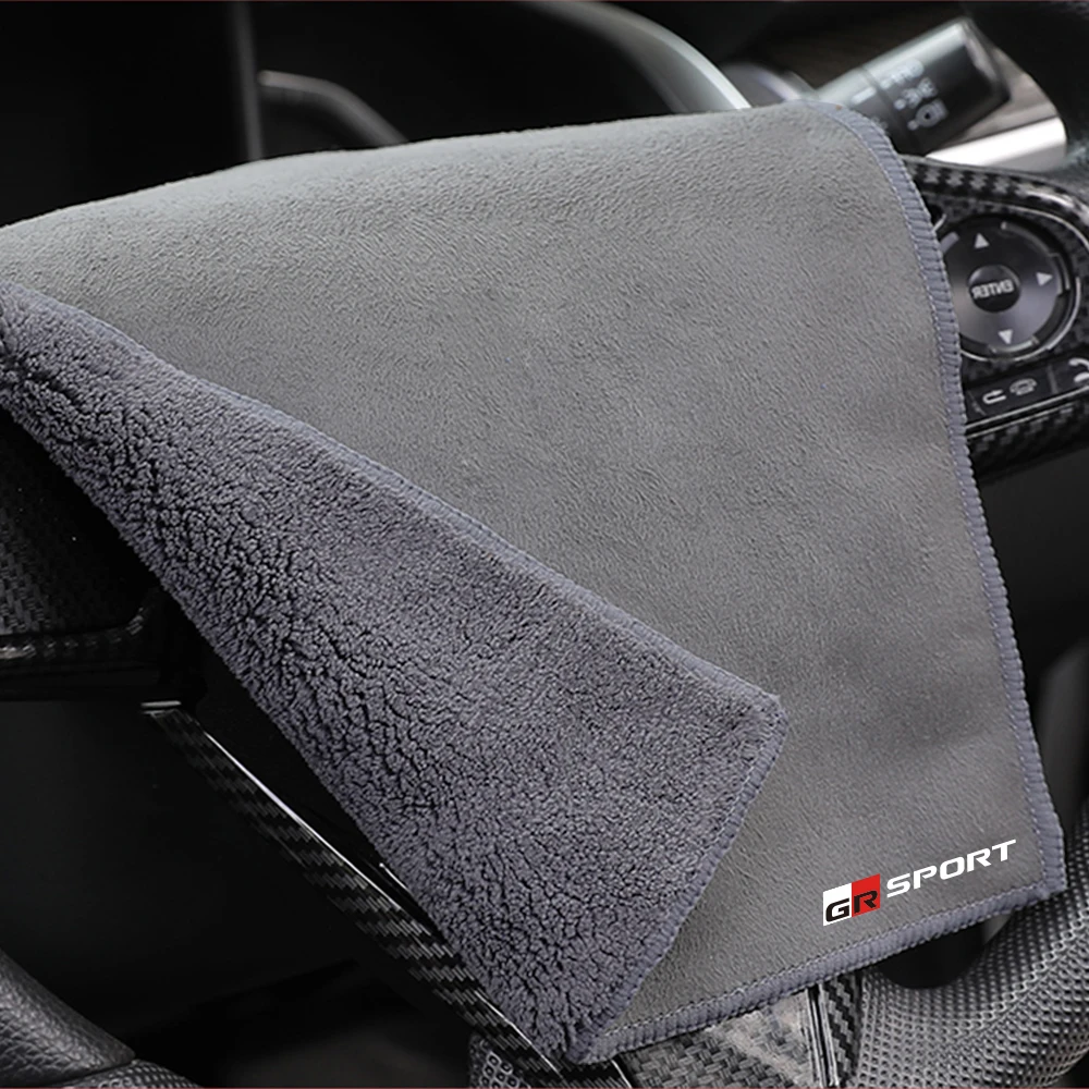 Car Cleaning Cloth Towel for TOYOTA GR Yaris Sport Gazoo Racing Corolla Supra 86 Hilux C-HR Cross Prius Harrier