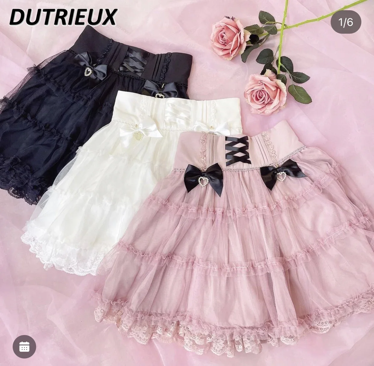 

Женская юбка с высокой талией, Мягкая юбка-подъюбник с бантом в японском стиле Лолита, весна-лето 2024