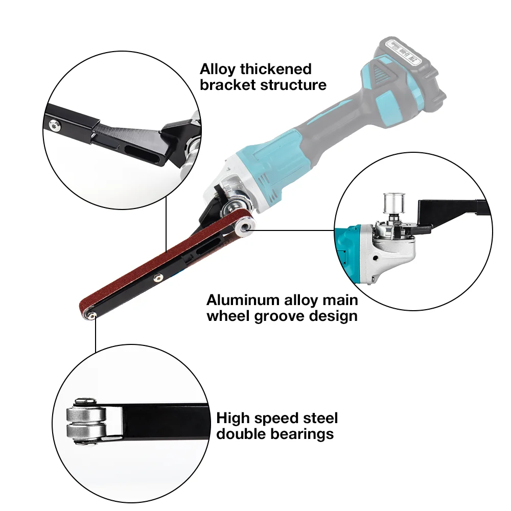 Angle Grinder Angle Grinder Belt Sander Bracket Modification Accessory M10/M14, 100/115/125, DIY Metal, Wood Polishing Machine, Grinding Tools