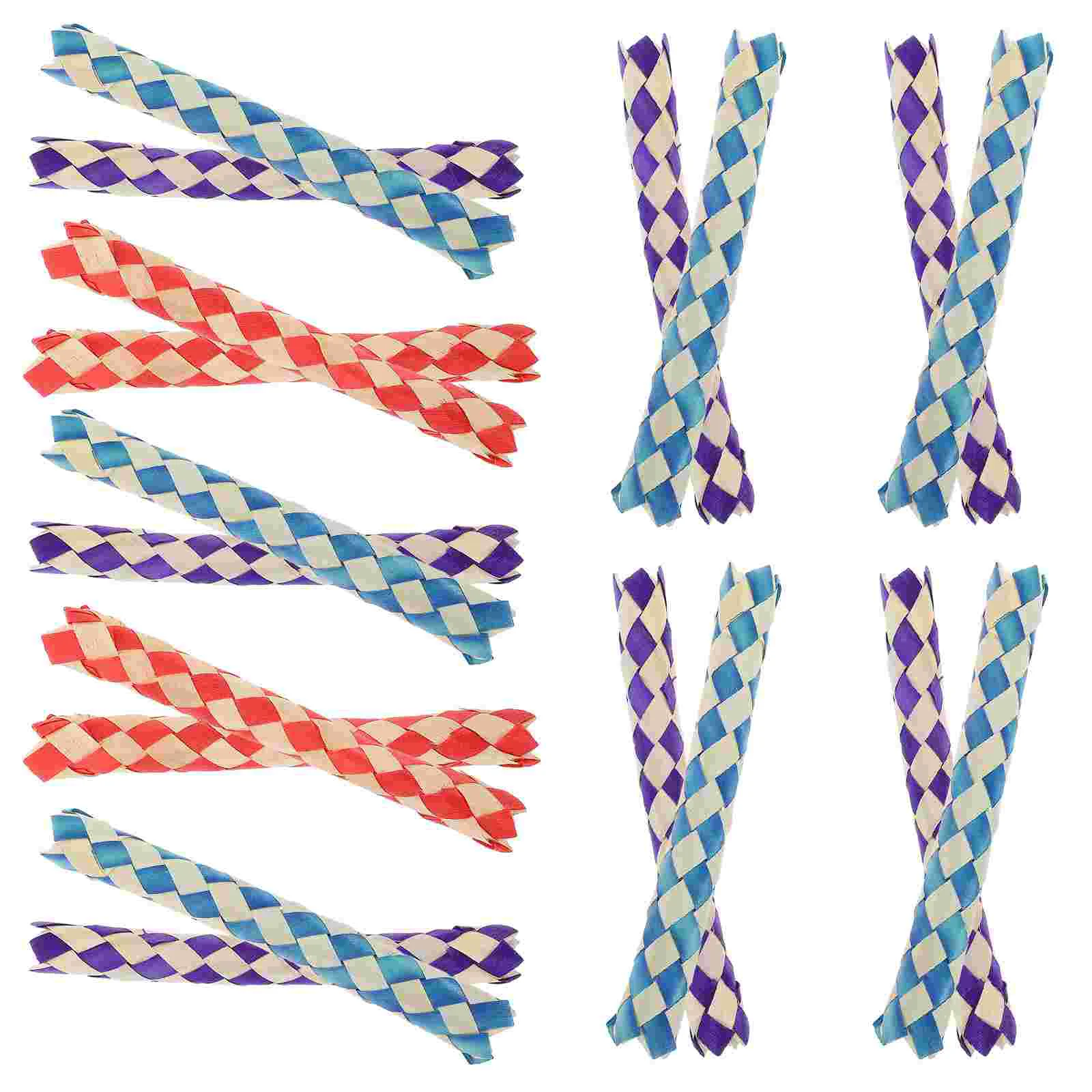 24 Pz Pappagallo Rosicchiare Tubo Intrecciato Giocattolo Festa Di Compleanno Favore Pinata Filler Finger Trap (24 Pack) Piccolo Uccello Giocattoli Mas