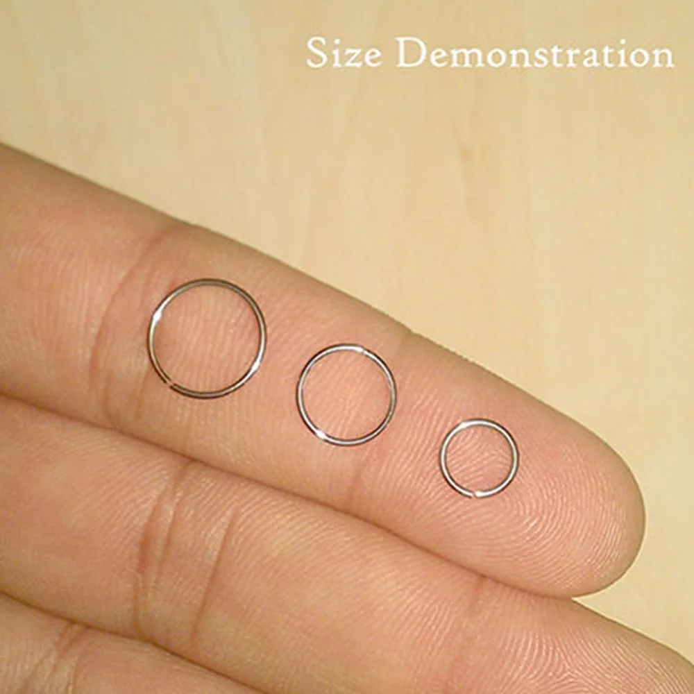 Fashion Stainless Steel Seamless Segment Rings Nose Hoops Ear Piercing Tragus Nose Rings Ear Cartiliage Tragus Sexy Body Jewelry nose rings piercing jewelry body piercing earrings ear piercing jewelry metal jewelry hoop earrings body piercing jewelry body jewelry