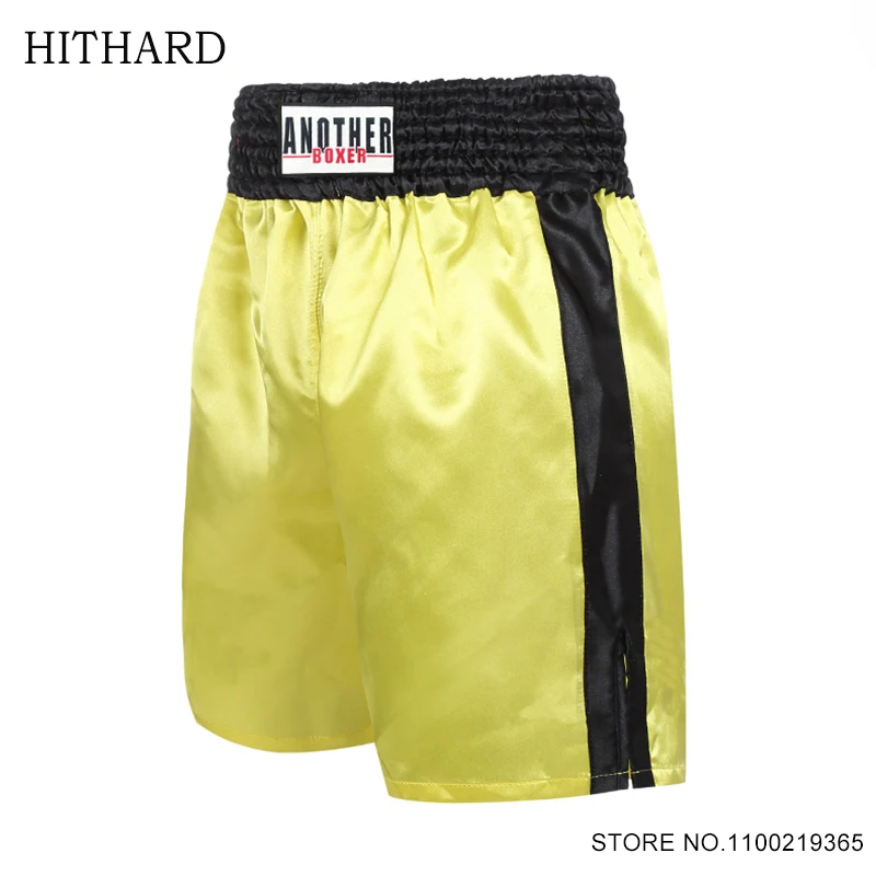 Boxing Shorts Men Women Satin Muay Thai Shorts Free Combat Sparring Grappling Cage Fighting Kickboxing Pants Martial Arts Gear