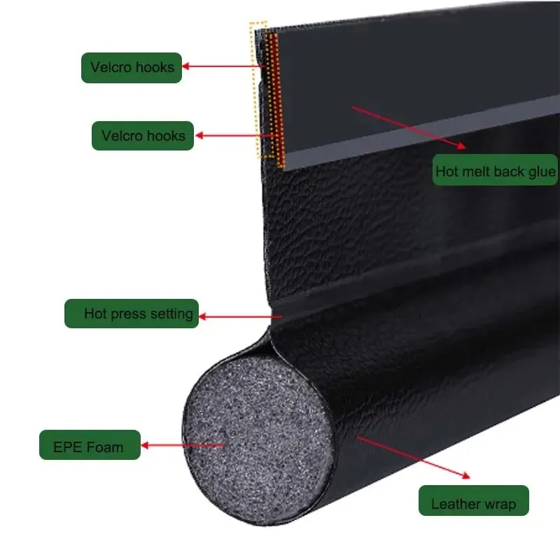 Sealing Strip Tape Sealing Strip Door Seam Door Bottom Sealing Strip Sound Insulation Wind Foam Tape Bedroom Gap Waterproof Handwork