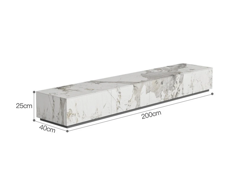 

Stone Plate TV Cabinet Deck Modern Minimalist Marble Background Wall Floor Cabinet