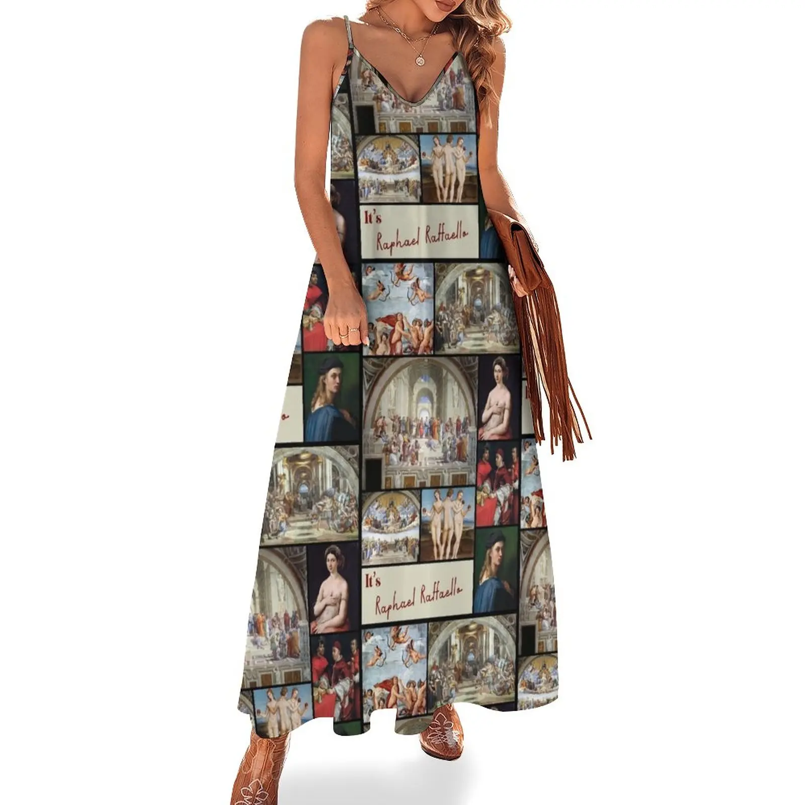 

New It’s Raphael Raffaello Collection - Art Sleeveless Dress elegant chic wedding evening dresses Women's summer suit
