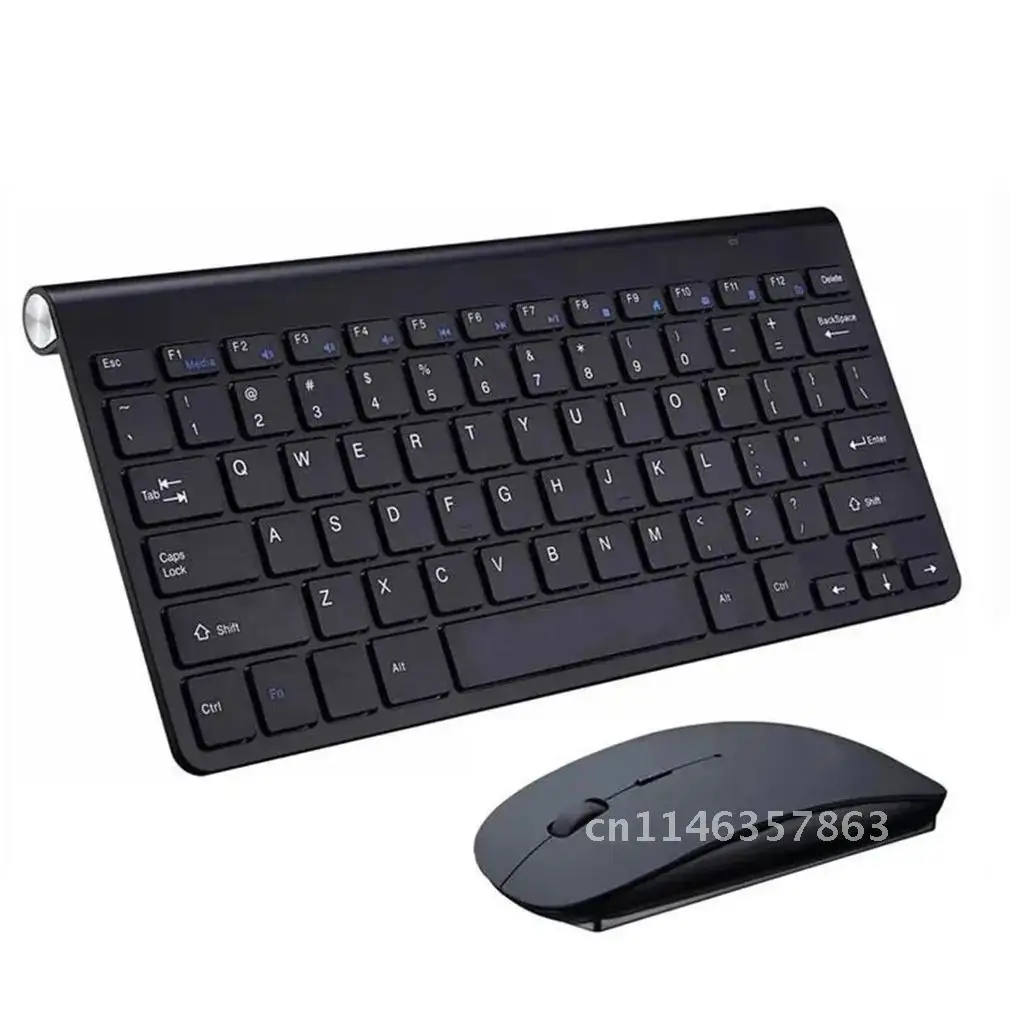 2.4G 무선 키보드 및 마우스 콤보 세트, 휴대용 미니 키보드 마우스, 노트북, 맥, 데스크탑, PC, 컴퓨터, 스마트 TV, PS4
