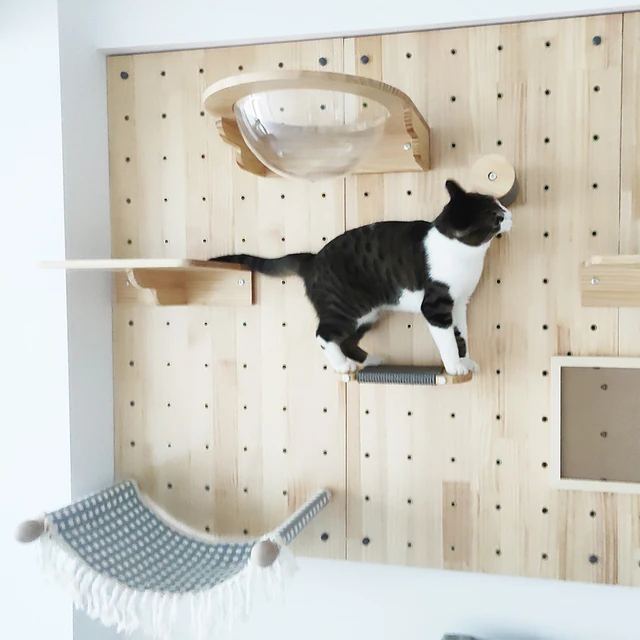 Cat Hammock Wall Mounted Shelf Qiang's Tassel Cat Hammock Cat Furniture for Sleeping, Playing, Climbing and Resting 4