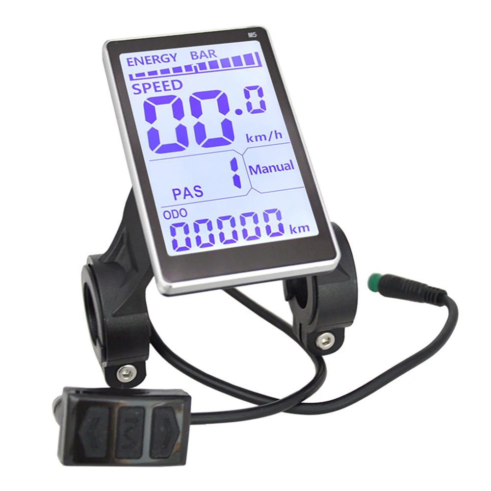 Electric Bike LCD Display Screen 24-48V E Scooter M5 Panel Waterproof Electric Bike LCD Display Meter for Electric Bike
