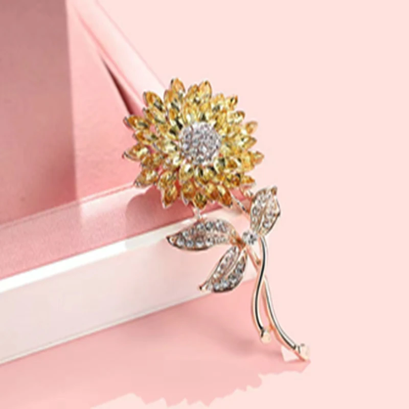 Shejuety Bee & Zircon Daisy Flower Brooch For Women – Crystal Rhinestone Pin For Holidays, Parties, Gifts - View #8