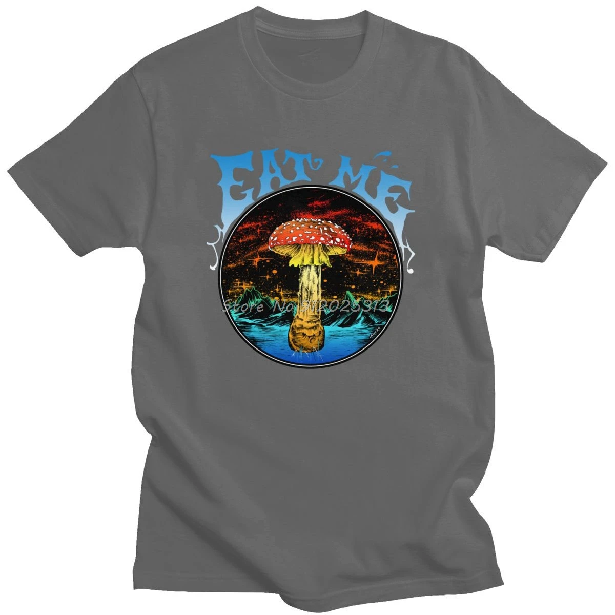 Eat Me T-Shirt Shroom Pilz Pilze Psychedelic Halluzinationen Männer Baumwolle Oansatz T Shirt Anime Tees Tops Streetwear T-shirt Geschenk – Detail 4