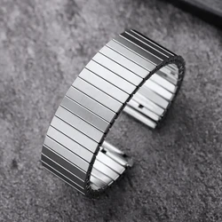 Universal Elastic Stainless Steel Quick Release Watch Strap, Stretch Expansion Bracelet - 22mm (Silver)