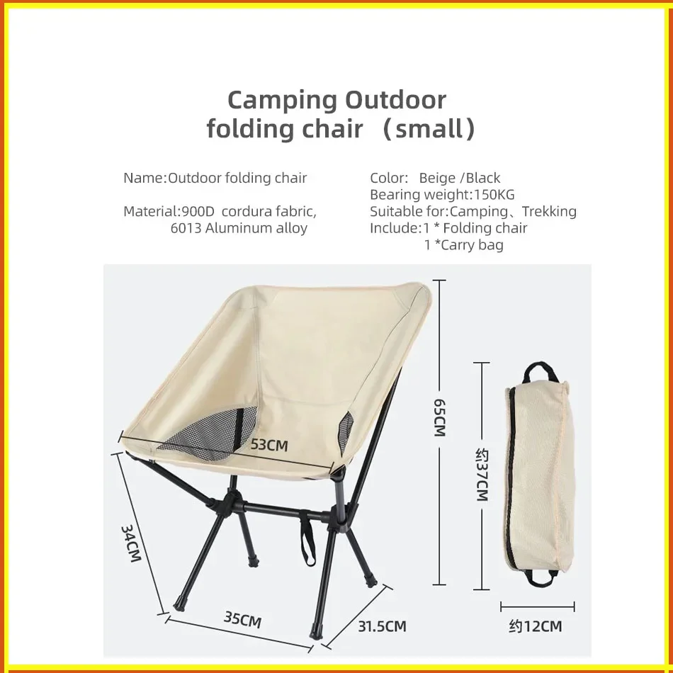 Foldable Camping Chairs Set for Garden Picnic Beach Fishing