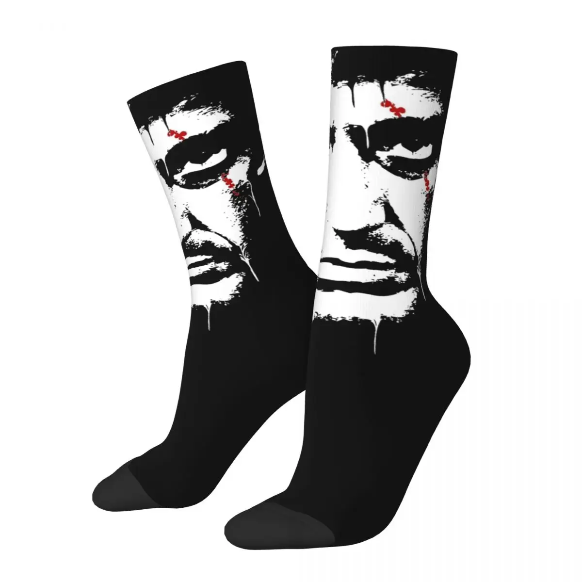 

Scarface Movie Tony Montana Merch Crew Socks Sweat Absorbing Vintage Skateboard Middle Tube Socks Cute for Women Men Best Gifts