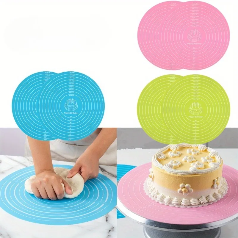 Silicone Baking Mat with Measurement Scale Non-Stick Heat Resistant Up To 480°F Ideal for Baking Bread Pastries Dough Kneading