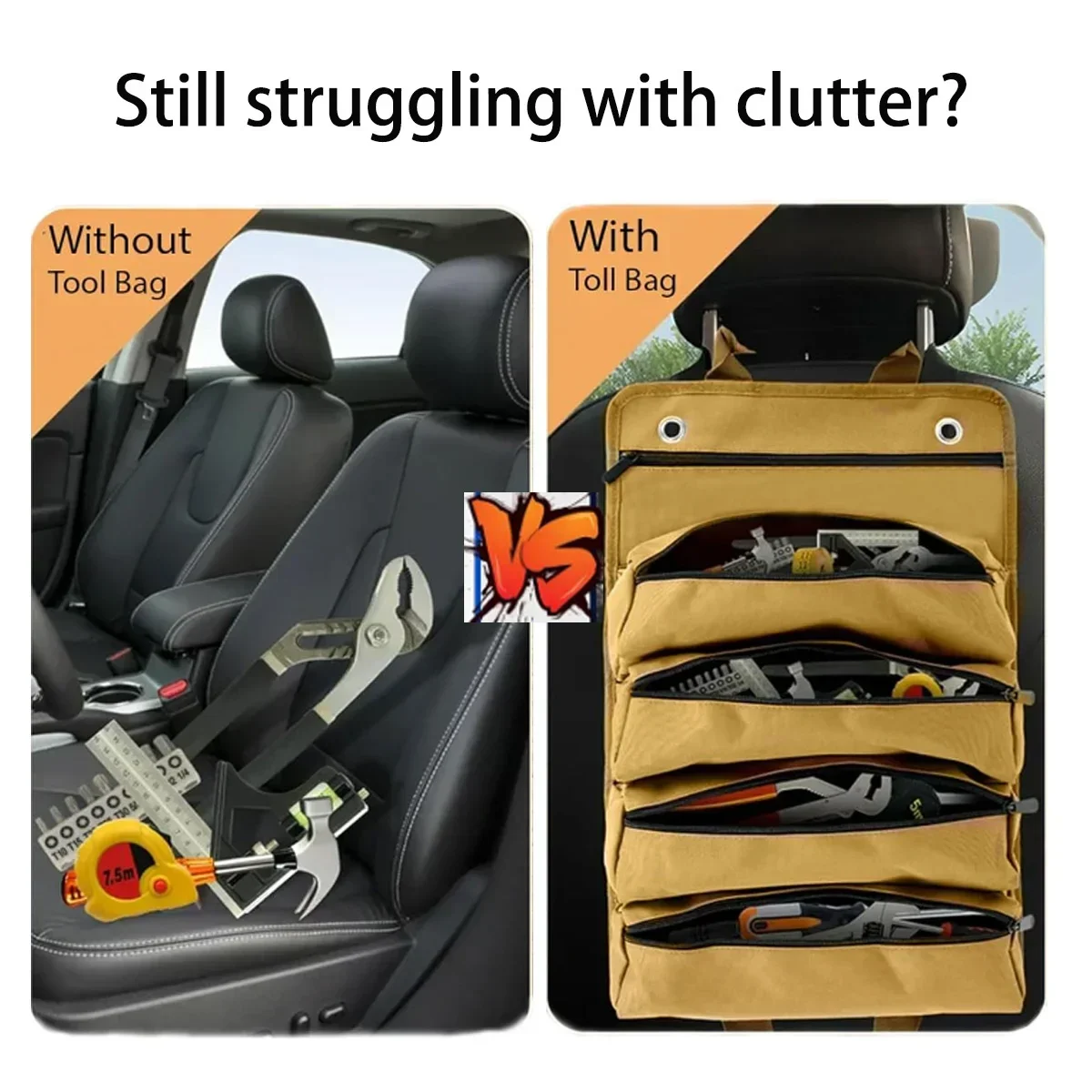Cross-border spot hardware tools storage bag shockproof hardware electrician tool bag car suspension storage bag discount 2