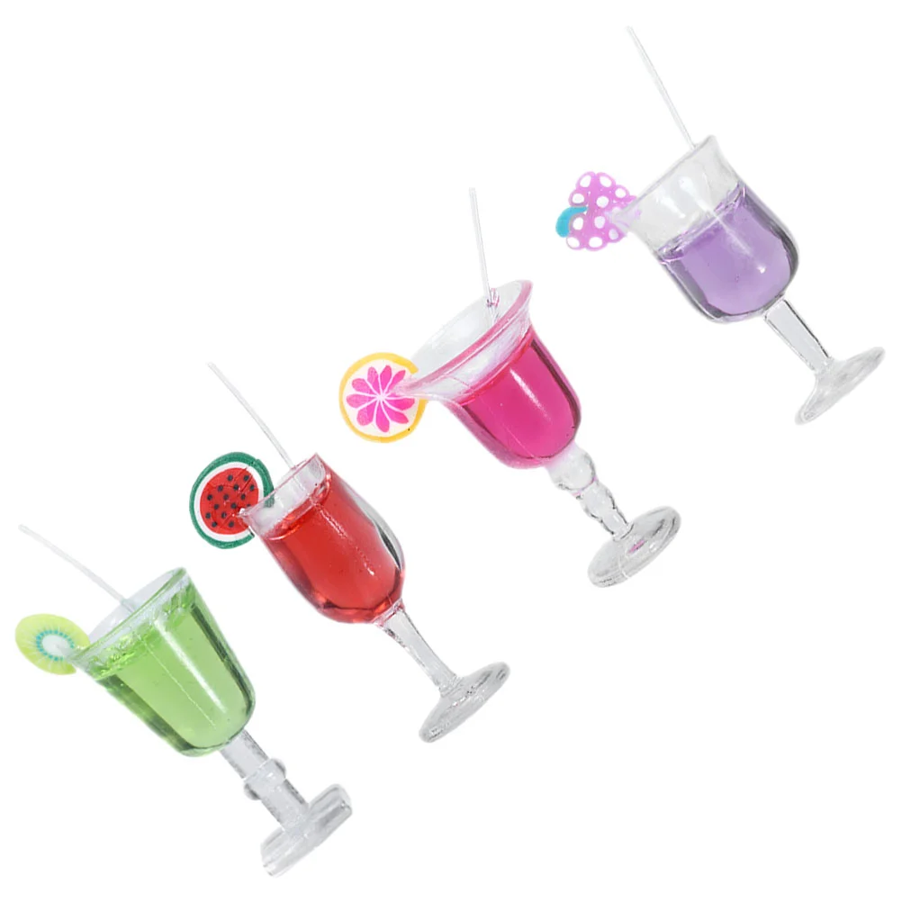 

Miniature Cocktail Cup Model Simulation Juice Cup Model Doll House Kitchen Decor Dollhouse Drinking Glasses Doll House