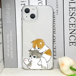 Charming Cartoon Cat Couple Shockproof Phone Case Cover - iPhone 11 Pro Max (S - H1213T7)