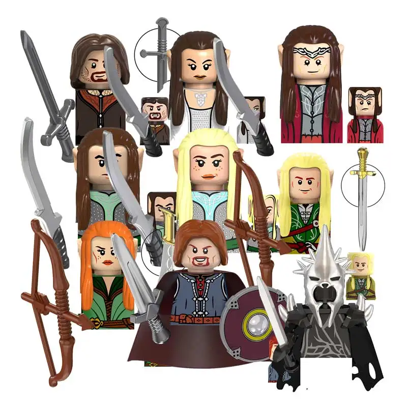 

TV6403 Lord Rings Movies Bricks Dolls Goblin Ringwraith Sauron Frodo Orcs Mini-Figures Action Blocks Toy Kids TV6401 TV6402