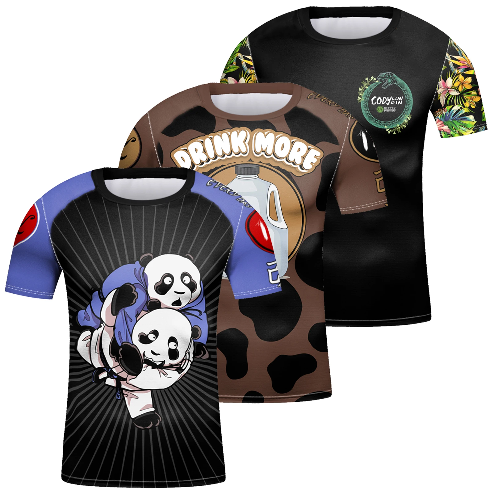Kid's MMA Short Sleeve Swimming T-Shirt Rash guard Vest Resistant Rashie Surfing Boxing UPF 50+ kids bjj rashguard Tees