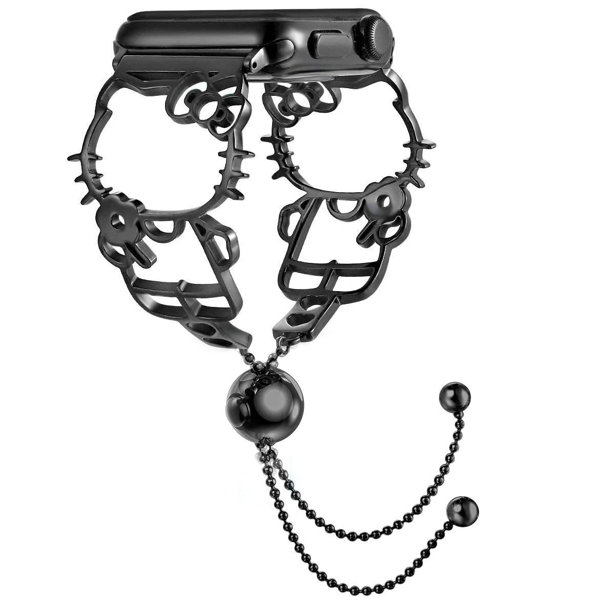 Luxury Stainless Steel Cat Style Hollow out Watch Band for Apple Watch 8/7/se High Quality Straps for iWatch 38/40/41 42/44/45