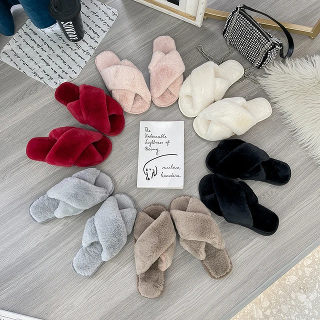 Cozy Faux-Fur Slide Slippers for Girls