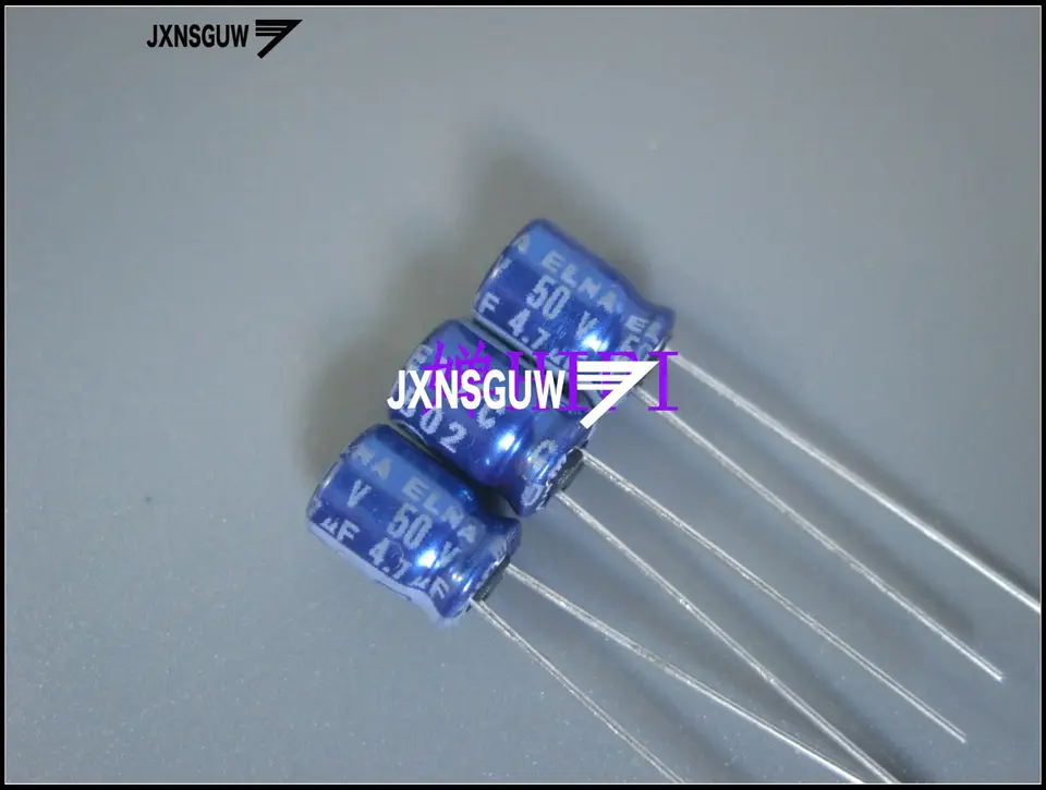 10 Condensatori Elettrolitici Audio ELNA Silmic II RFS 0.47uF 50V 5x11mm, Nuovi