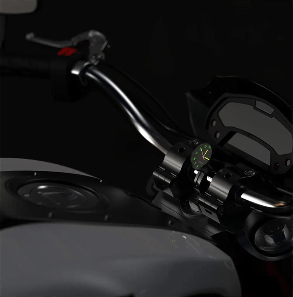 Universal Motorbike Bike Waterproof Handlebar Clock With Night Vision Light 22-25mm Motorcycle Handlebar Mount Clock Watch motorcycle handlebar clock