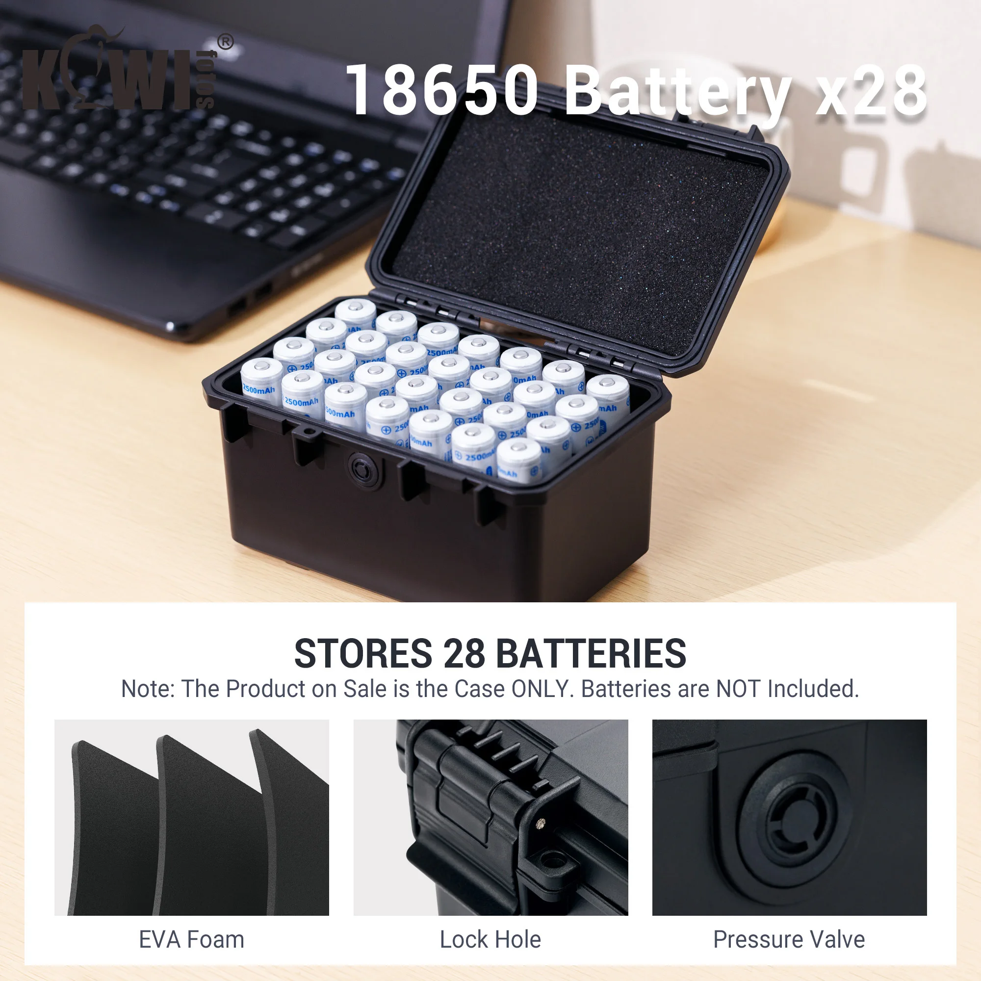 Multi Slots 18650 21700 Batterie behälter aa aaa Münz batterie gehäuse halter mit Batterie tester wetterfester Batterie kasten organisator – Detail 17