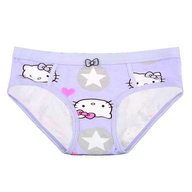 Anime Hello Kitty Cross Straps Sexy Girls Underwear Simple Cotton