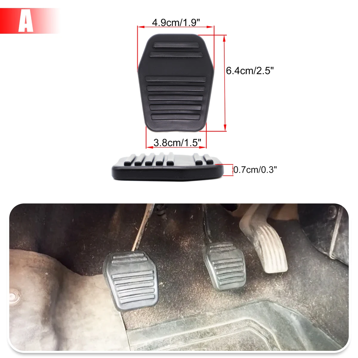 Auto Pedaal Cover Voor Opel Voor Mokka Voor Vauxhall Voor Astra Voor Insignia Auto Pedaal AT Rvs Auto Voetpedalen Accessoires Rem Antislip Pedaal Cover Pad Voetsteun Pedalen Afdekplaat (Color : Steel