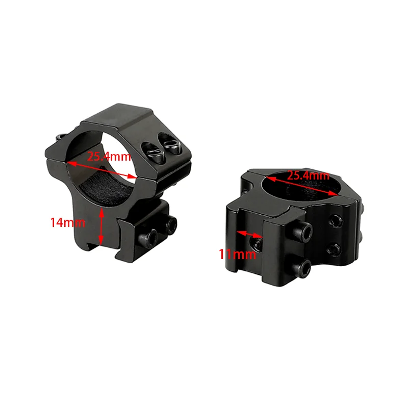 2pcs/Pair Scope Ring Mount 11mm Dovetail Rail Low Profile 25.4mm 1