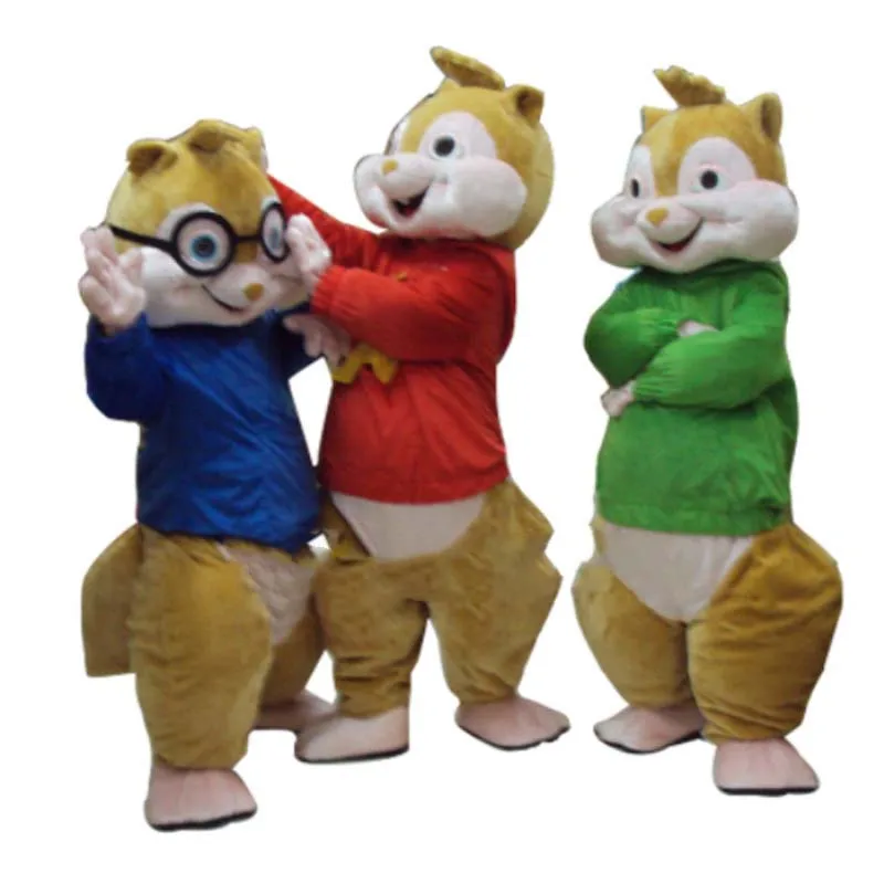 

New Alvin and Chipmunk Mascot Costume Halloween Ball Birthday Party Performance