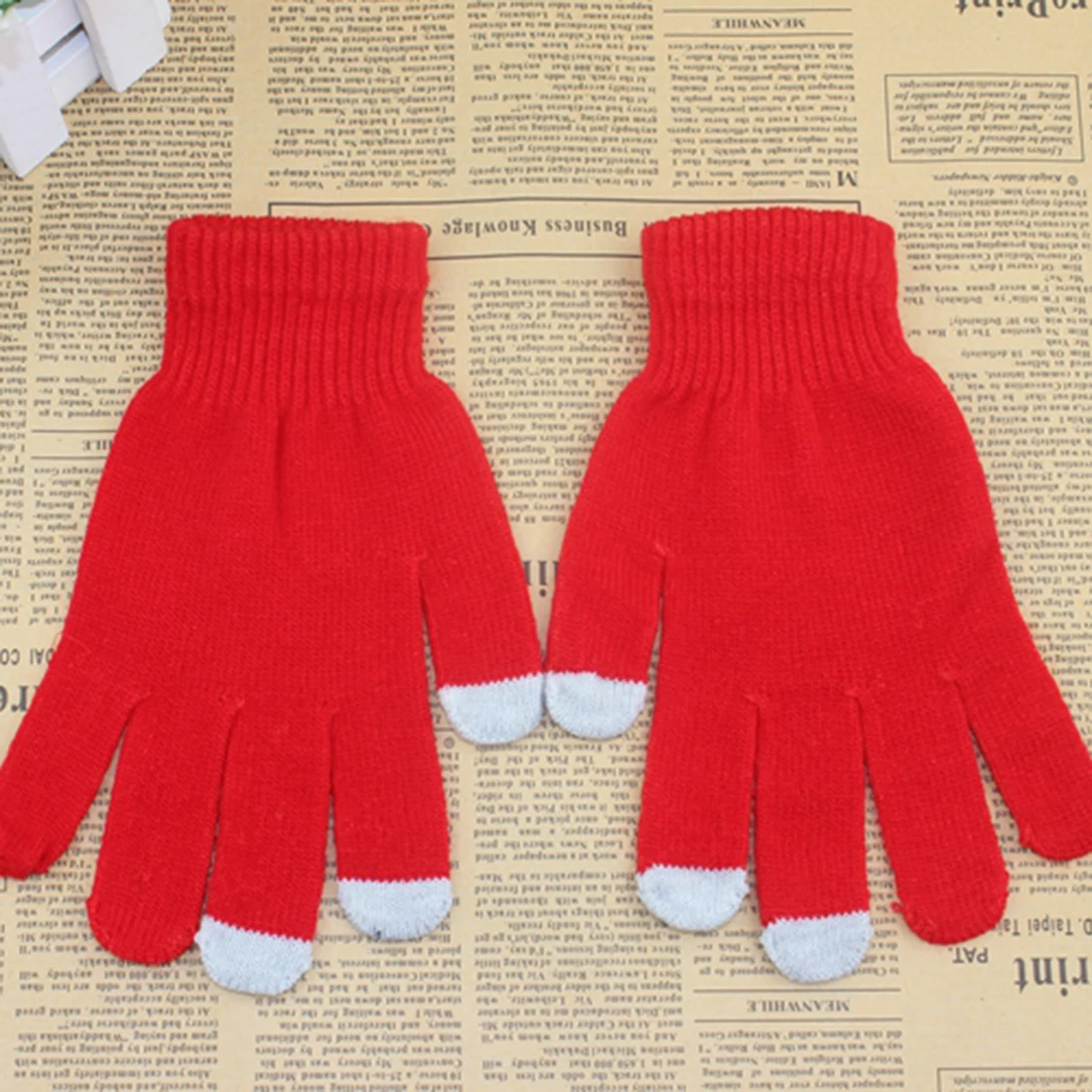 Winter Gloves New Men Women Touch Screen Texting Cap Active Smart Phone Knit Glove Solid Color Outwear Warm Wrist Gloves