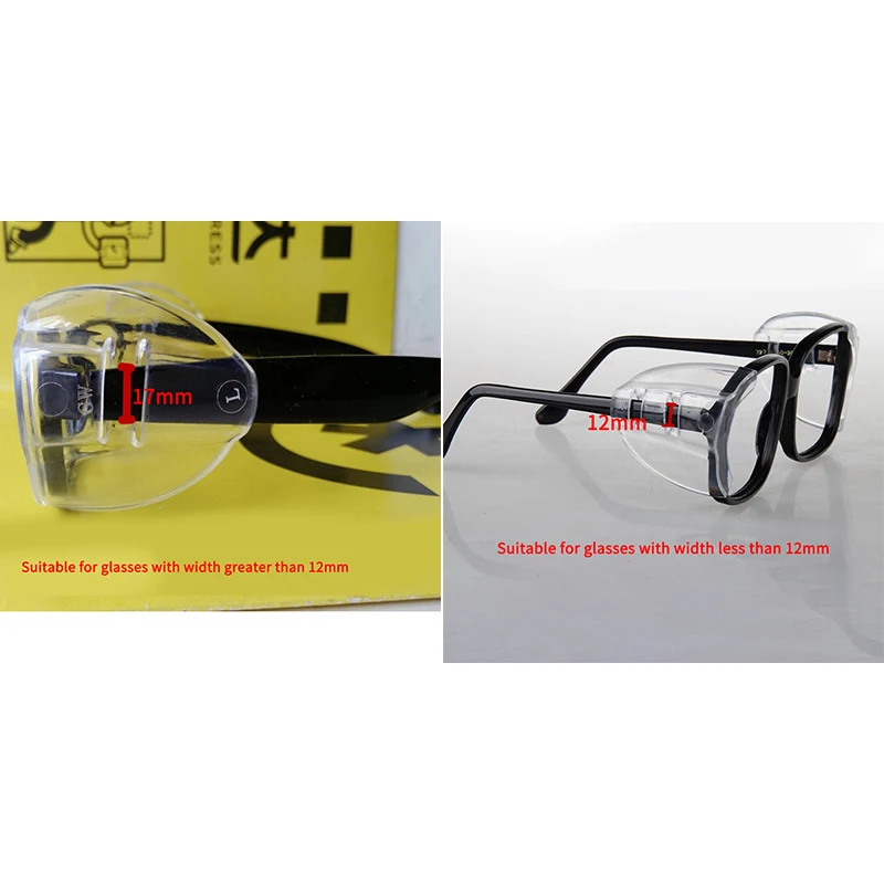 1 Paar Brille Seite TPU klare Brille Schutzhüllen Klappe Seitens chutz – Detail 9