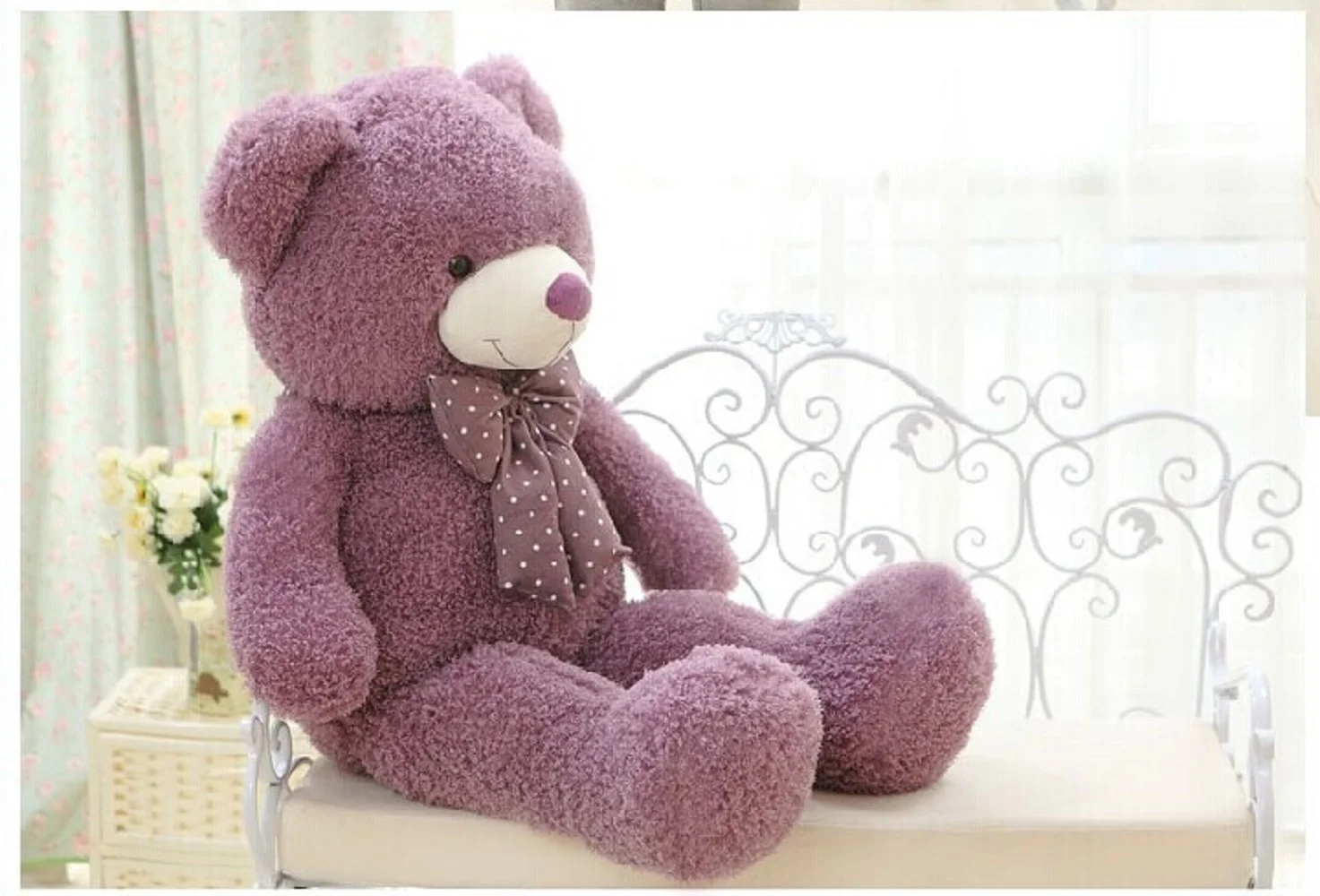 ours-en-peluche-adorable-violet-couleurs-acidulees-ours-en-peluche-avec-nœuds-cadeau-d'anniversaire-environ-100cm