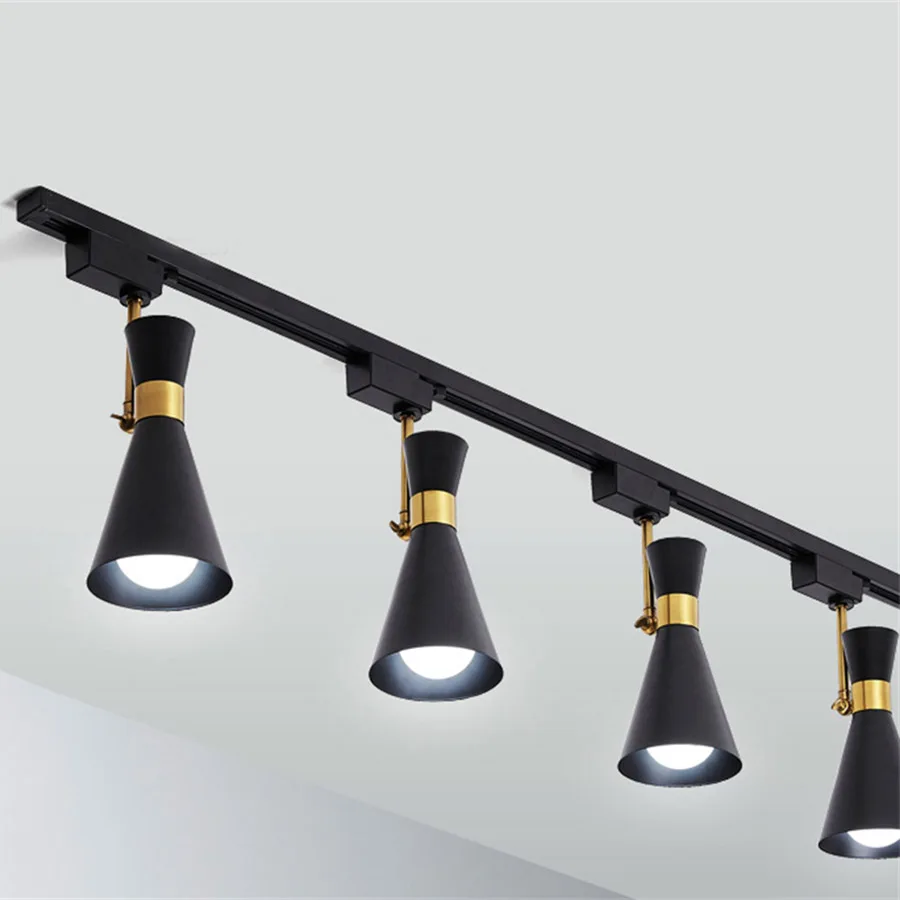 

Creative E27 Led Track Light 9W Rail Spotlight Aluminum Track Rail Lamp Clothing Shop Window Display Home Decor Lighting Fixture